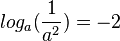 log_a(\frac{1}{a^2})= -2