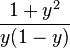 \frac{1+y^2}{y(1-y)}