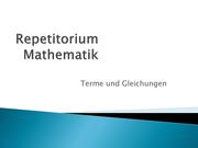 Repetitorium Mathematik I