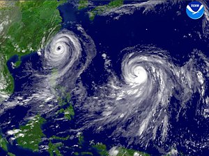 Typhoon Talim and Typhoon Nabi regional imagery, 2005.08.31 at 1125Z. Centerpoint Latitude- 23-38-46N Longitude- 123-24-01E.jpg