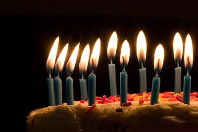 Blue candles on birthday cake.jpg